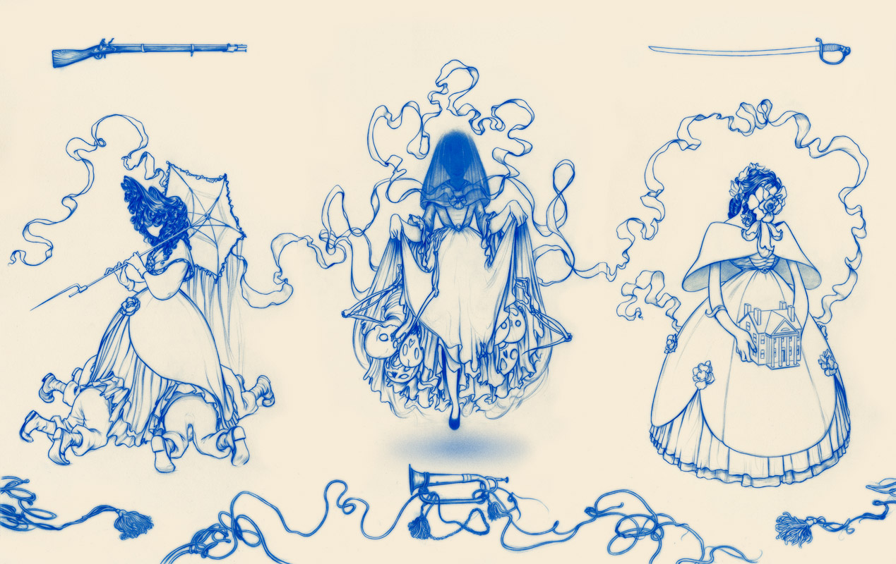 Southern Belle triptych by James Jean